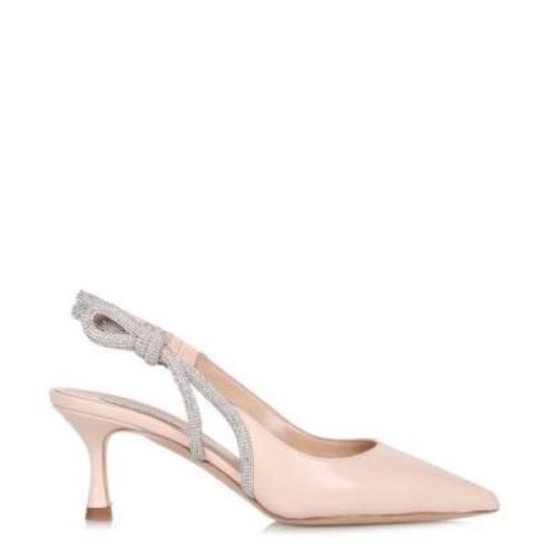 Creme Swarovski Slingback Pumps