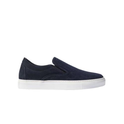 Blå Ruskind Slip-On Sneakers