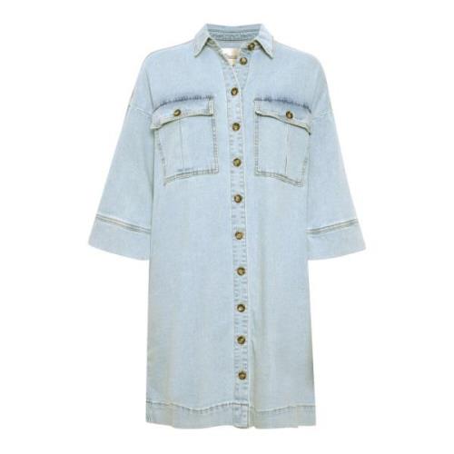 My Essential Wardrobe Laramw Dress Light Blue Wash