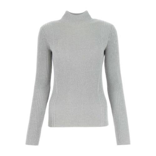 Lysegrå polyester blandet sweater