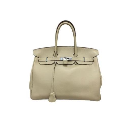 Brugt Beige Læder Hermès Birkin