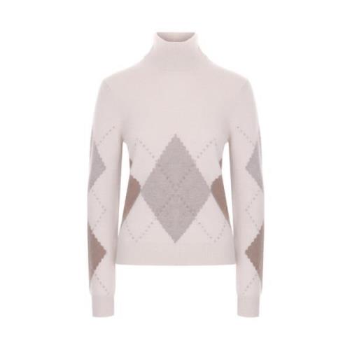 Elegant Argyle Cashmere Tr?je