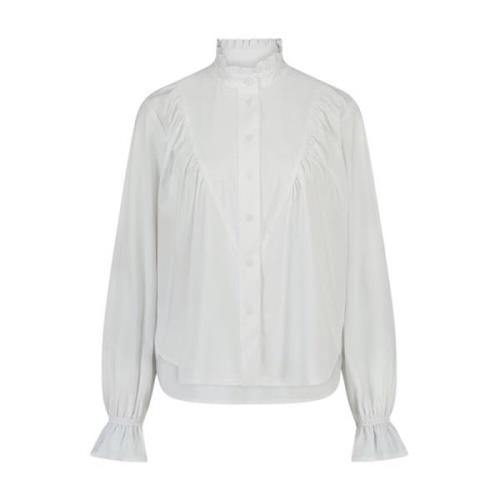 Elegant Hvid Teknisk Jersey Bluse