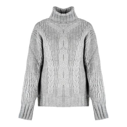Turtleneck Sweater med Stribet Kant