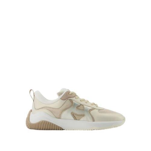 Beige Læder Sneakers - H597