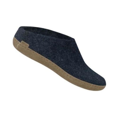 Denim Slip-On med Lædersål