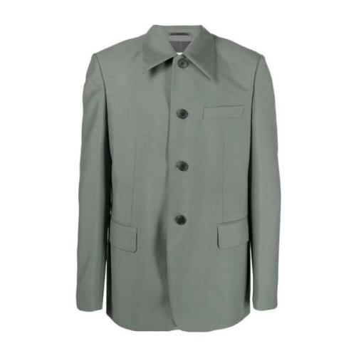 Grøn enkeltbrystet jakke