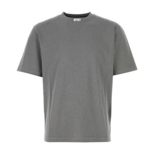 Oversize Grå Bomuld T-Shirt