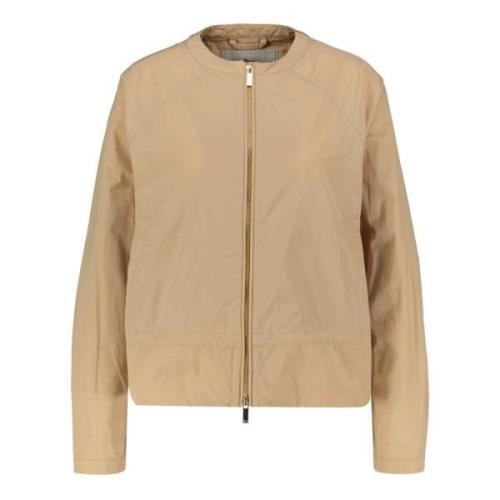 Beige City Light Bomber med snøre