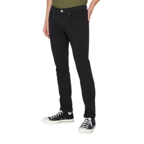 Sort Skinny Fit Jeans med 4 Knapslukning