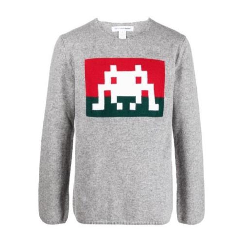 Grå Sweaters med Pac-Amn Print