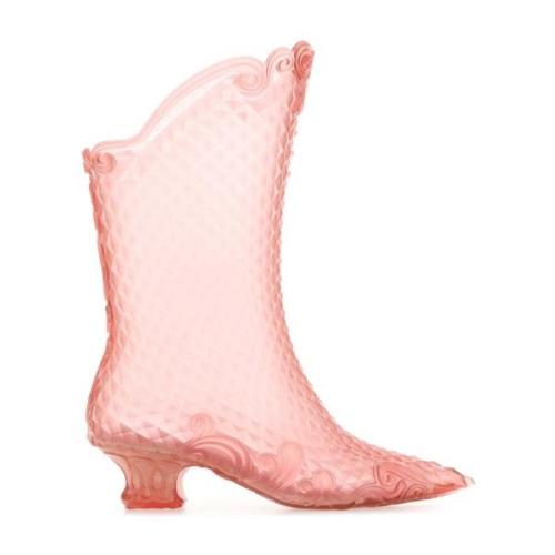 Pink PVC Ankelstøvler