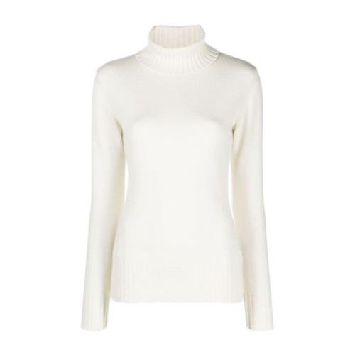 Hvid Turtle-Neck Sweater