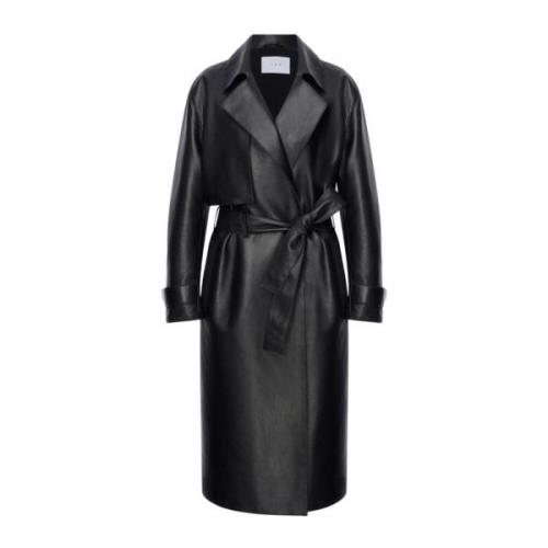 Isabelle - Black Leather Coat
