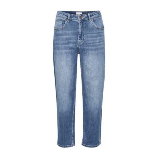 Lys Blå Denim Straight Jeans