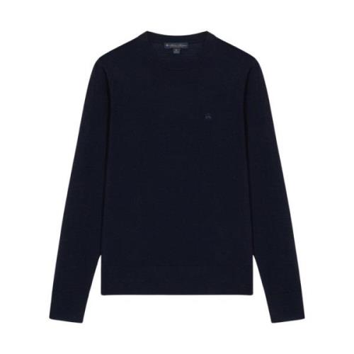 Marineblå Merinouldssweater