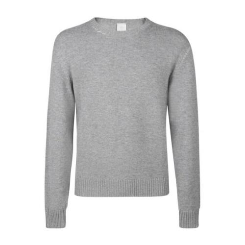 Håndlavet Crewneck Sweater med Kontrastdetalje