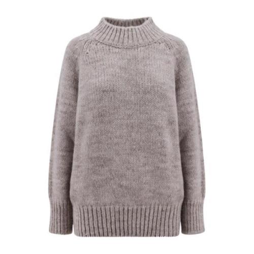 Hyggelig Beige Alpaka Uld Sweater AW23
