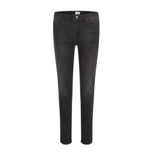 Slim Fit Mørkegrå Denim Jeans