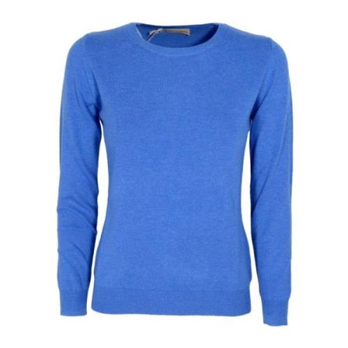 Slim Fit Cashmere og Uld Sweater - Produceret i Italien - Blå