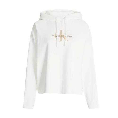 Oversized Hættetrøje med Monogram Broderi