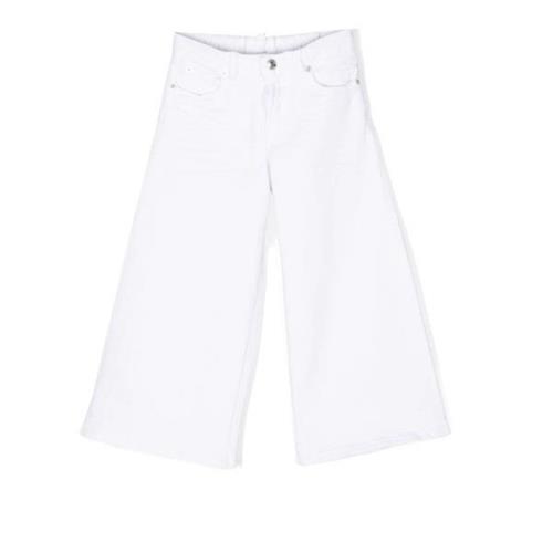 Hvide Stretch Bomuld Jeans til Piger
