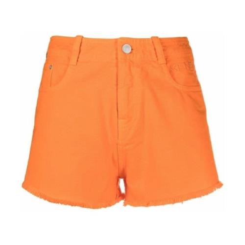 Mørke Orange Denim Shorts