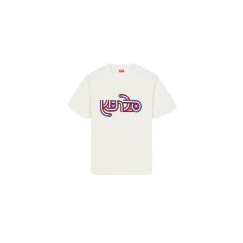 Retro Mod-inspireret T-shirt med Oversized Logo