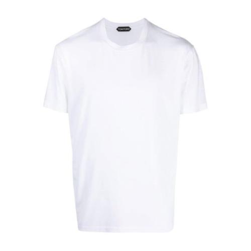 Hvid Rund-Hals T-Shirt