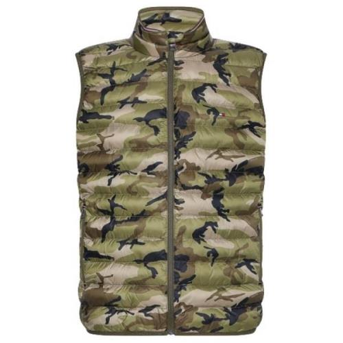 Sammenfoldelig Ærmeløs Camouflage Puffer Vest