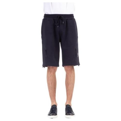 Blå Cargo Shorts med Snøre i Taljen