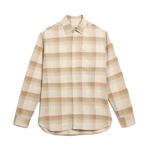 Slim-Fit Button-Up Skjorte White Pepper/ Wet Sand