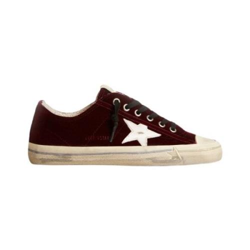 Velvet Burgundy Sneakers med hvid gummisål