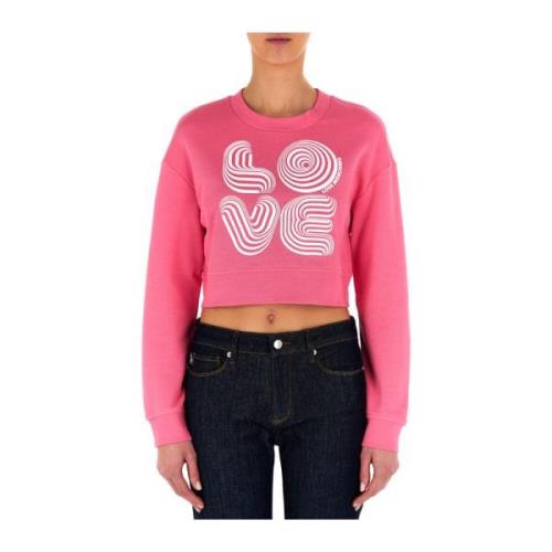 Fuchsia Sweater Stilfuld Hyggelig Farve