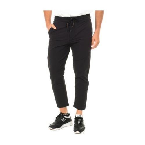 Sorte Slim-Fit Bukser med Elastisk Bælte