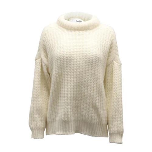 Ivory Hvid Uld Oversized Sweater