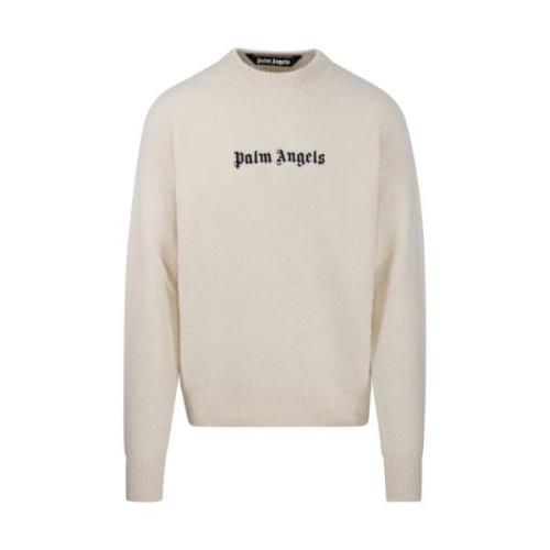 Hvid Sort Klassisk Logo Sweater