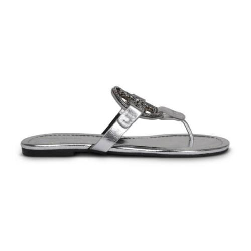 Monokrom Metalliske Flip Flops