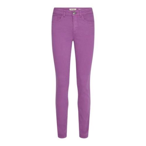 Slim-Fit High-Waisted Colour Pant Bukser