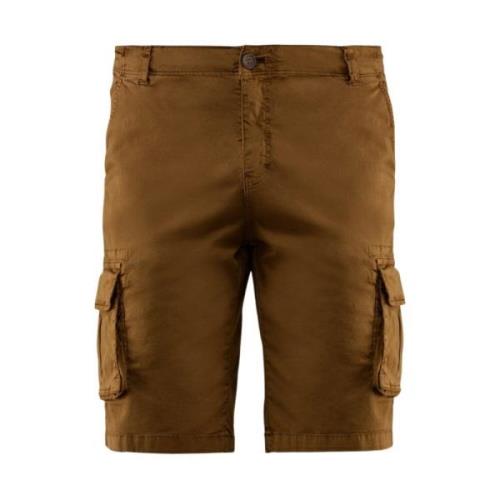 Stretch Gabardine Cargo Bermuda Shorts