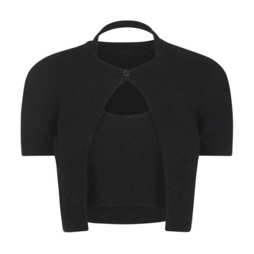 Sorte sweaters med Hybrid Halter Cardigan Pullover