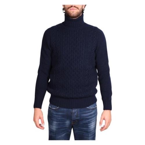 Aran Lambswool Sweater i Blå