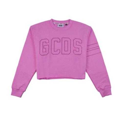 Pink Bling Crop Sweatshirt