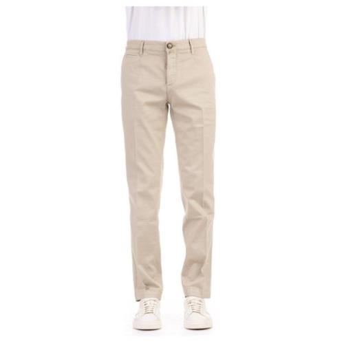 Beige Chino Bukser med Delavé Look