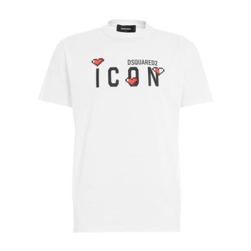 Stilfuld T-shirt med logo print til mænd
