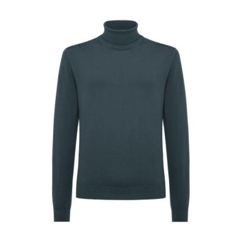 Mørkegrøn Turtleneck Sweater i Virgin Wool