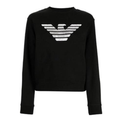 Sort ørneprint dame sweatshirt