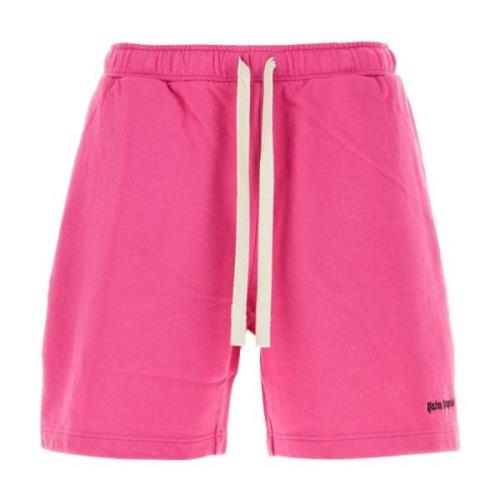 Fuchsia Cotton Bermuda Shorts