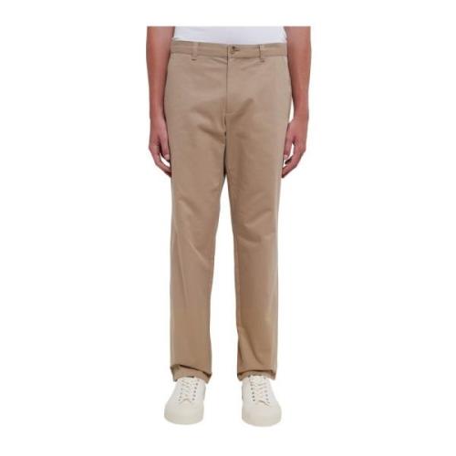 Beige Chinos i Bomuld med Lommer