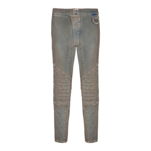 Ribbet bomuld slim-fit jeans